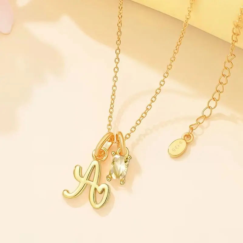 

Серебряное колье 925 пробы с золотым кулоном в форме сахарного кубика, циркониевые ожерелья для женщин, ювелирные украшения на годовщину, подарок для женщин