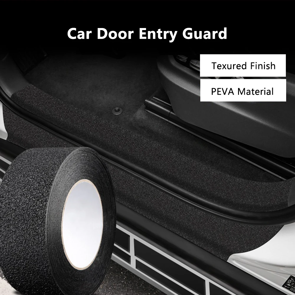 5cm*5m Black Car Door Entry Guard Auto Door Edge Guards Sill Protector Anti Scratch Door Sticker Protection Film