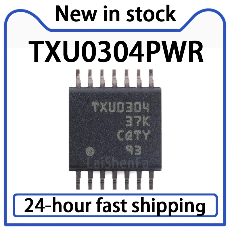 5PCS TXU0304PWR Patch TSSOP-14 Four Channel Fixed Multi-directional Level Converter Chip in Stock