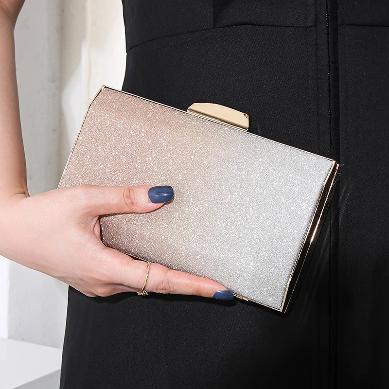 Shiny Party Clutch Women Party Handbags Elegant Glitter Bling Dating Evening Bags Ladies Wallet Dance Wedding Handbags XA70ZZ