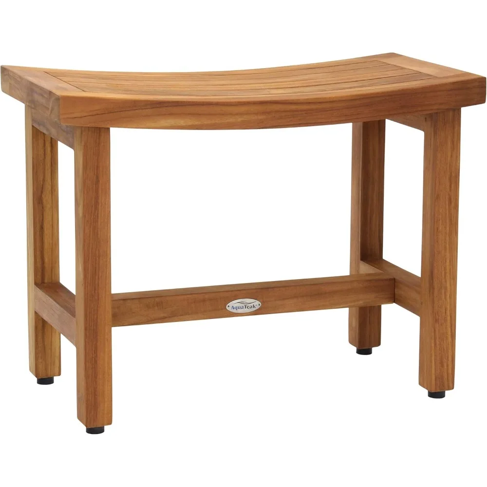 

Sumba Lotus Teak Shower Bench by AquaTeak - Patented 24 Inch Seating