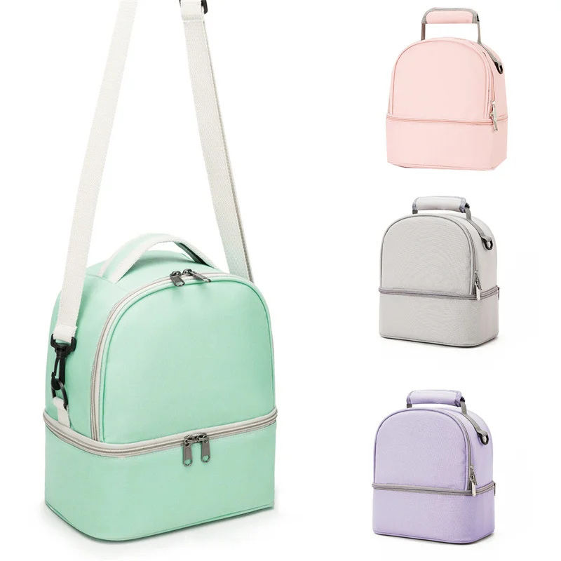 Breast Milk Preservation Ice Pack Portable Double Layer Mommy Bag Oxford Cloth Thermal Insulated Handbags for Women Kids