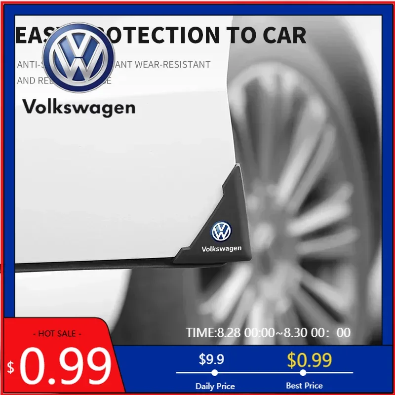 

Новинка 2025 года: 2 шт. резиновых защитных накладок на уголки дверей автомобиля для Volkswagen, защита от царапин и ударов
