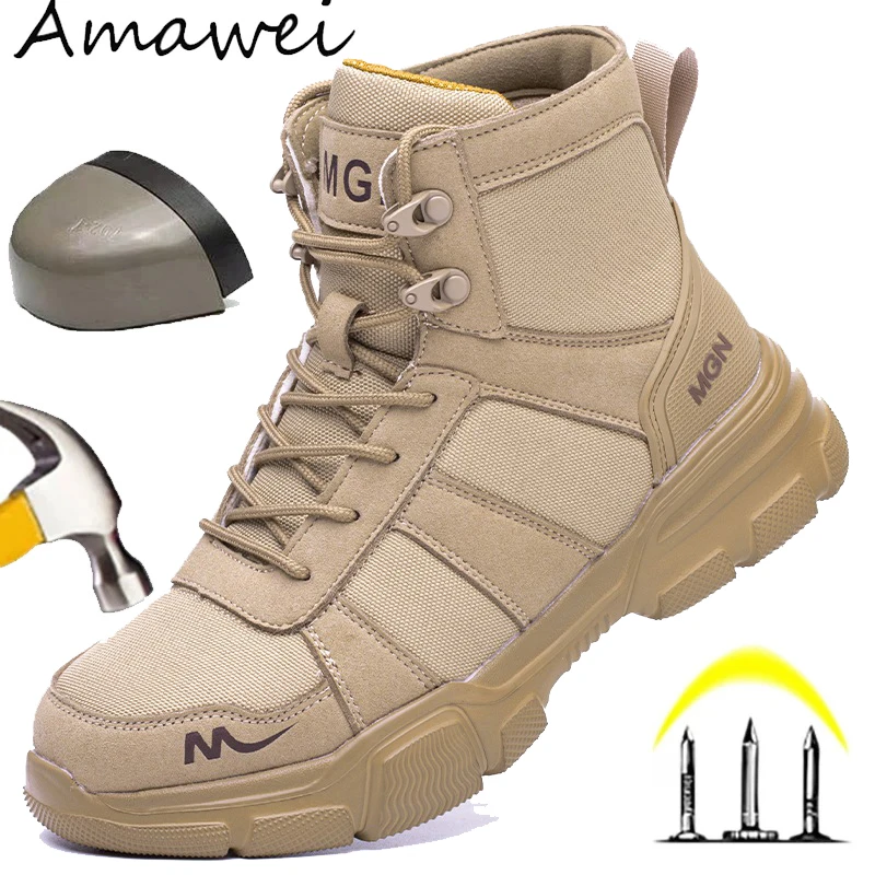 Men's Work Safety Shoes Steel Toe Lightweight Protection Shoes Sneakers