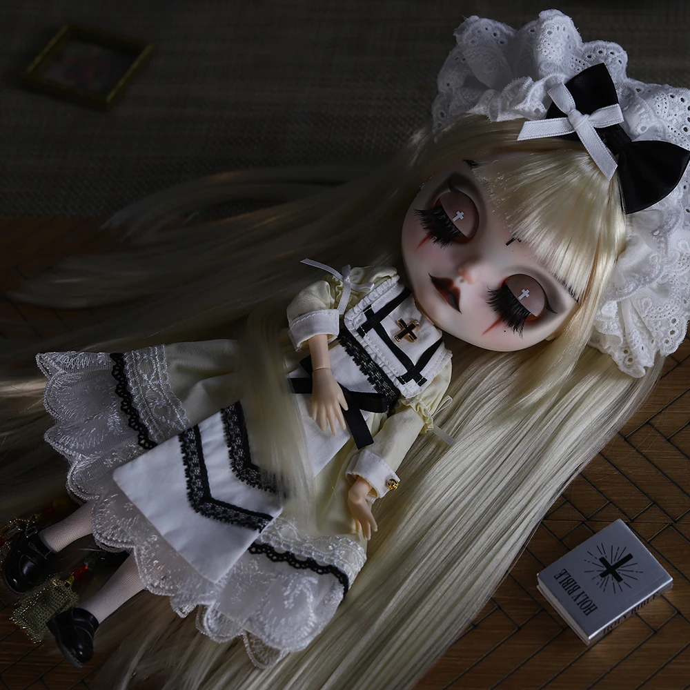 

ICY DBS Blyth 1/6 Doll Costume Nun Style Including Hat Anime Girl BJD