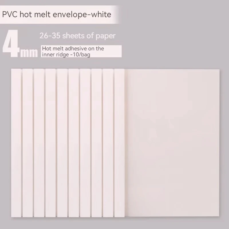 

Plastic Binding Cover: A4 Clear PVC Hot Melt Envelope for Book Documents