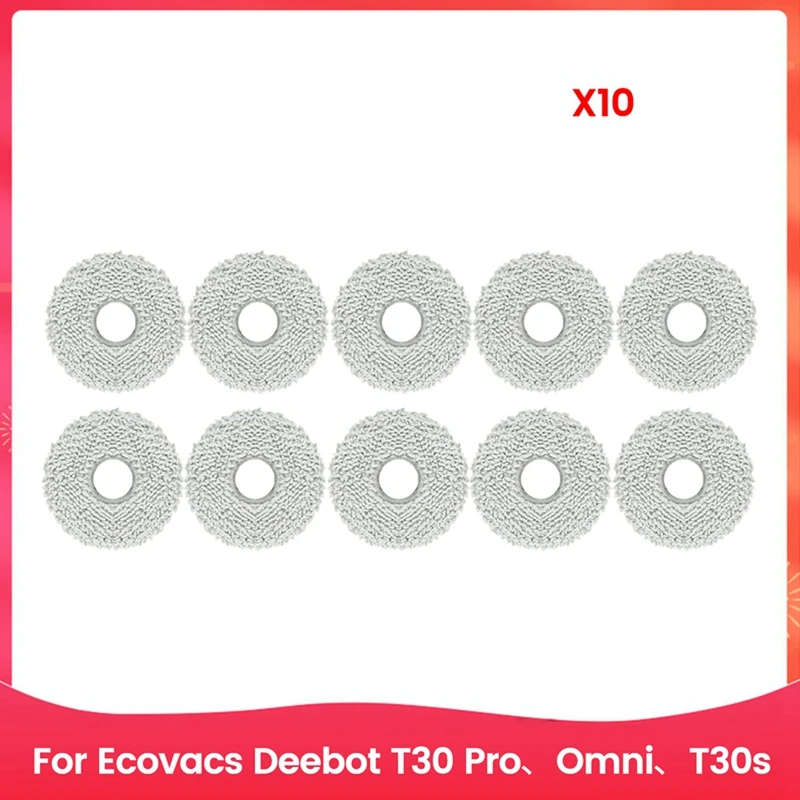 

Подушечки для швабры для Ecovacs Deebot T30 Pro, Omni, T30s, для Ecovacs Combo X2, аксессуары для роботов-пылесосов