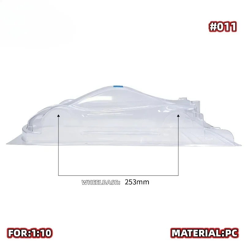 ZR‑0011 1/10 Touring Car Body, 190mm Clear Polycarbonate Unpainted RC On‑Road Car Shell Replacement Parts