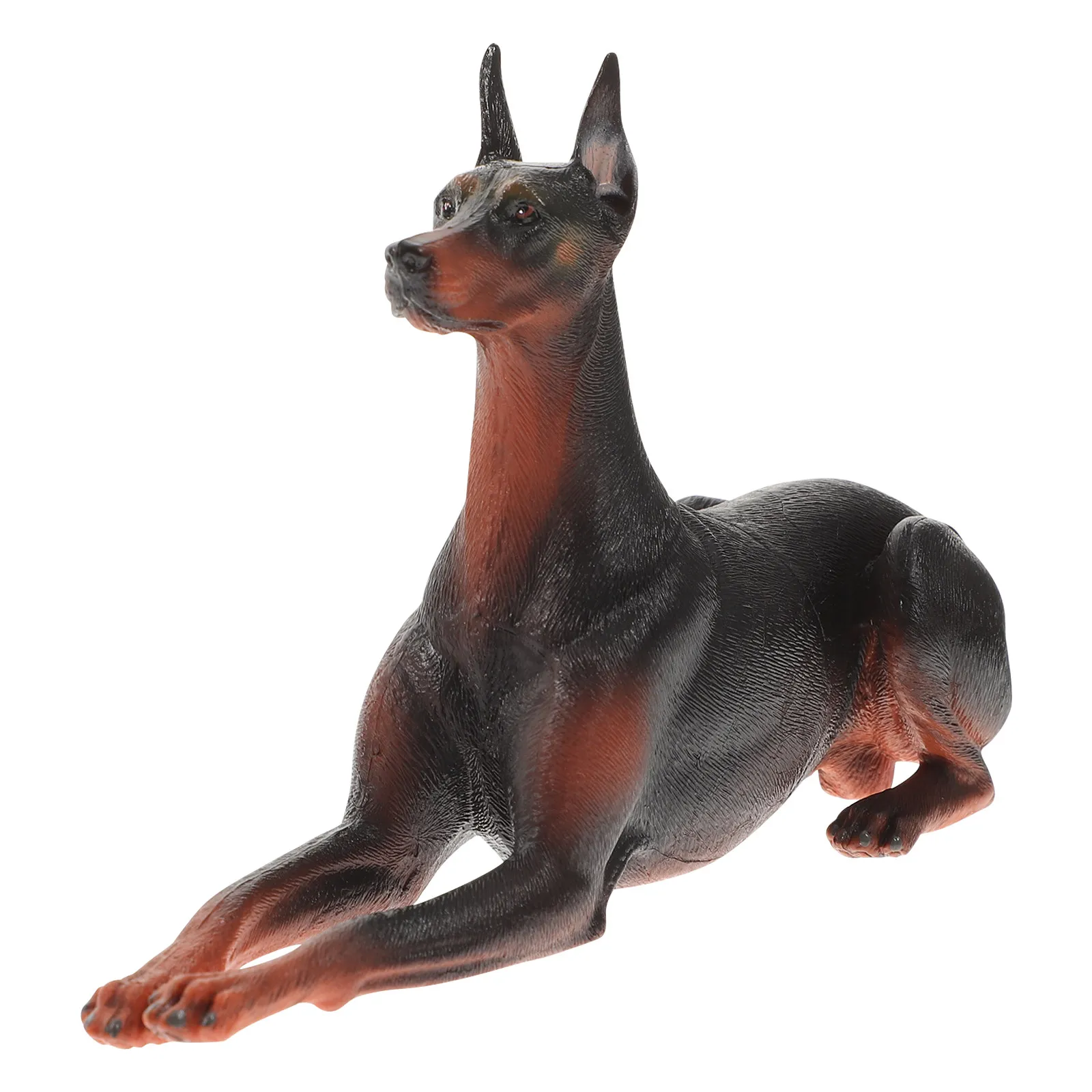 

Имитация собаки добермана: настольный декор из высококачественного пластика, статуэтка для дома и офиса, развивающая игрушка для детей в виде животного