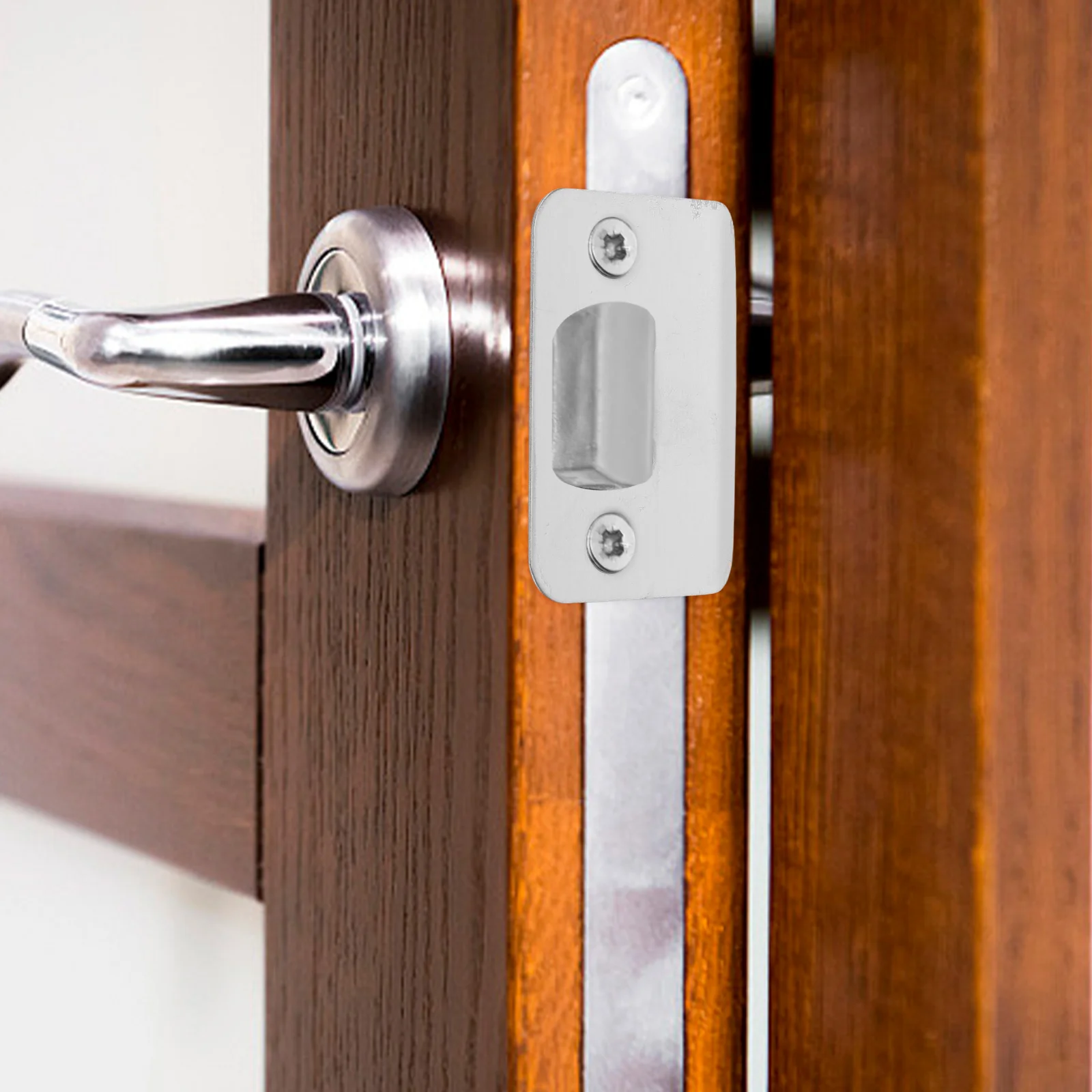 4 Placas De Refuerzo Para Puertas - Acero Inoxidable, Repara Cerraduras Y Fortalece Cerrojos