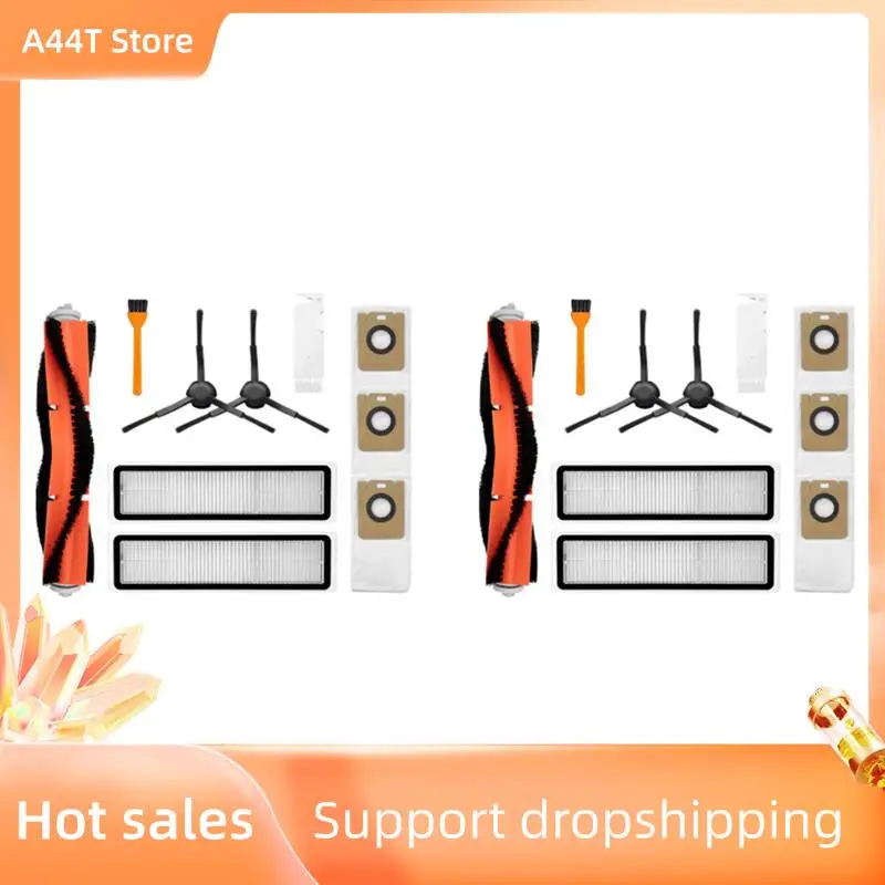 

A44T 2X для Dreame Bot Z10 Pro L10 Plus, аксессуары для пылесоса, основная боковая щетка, мешок для пыли, запасные части