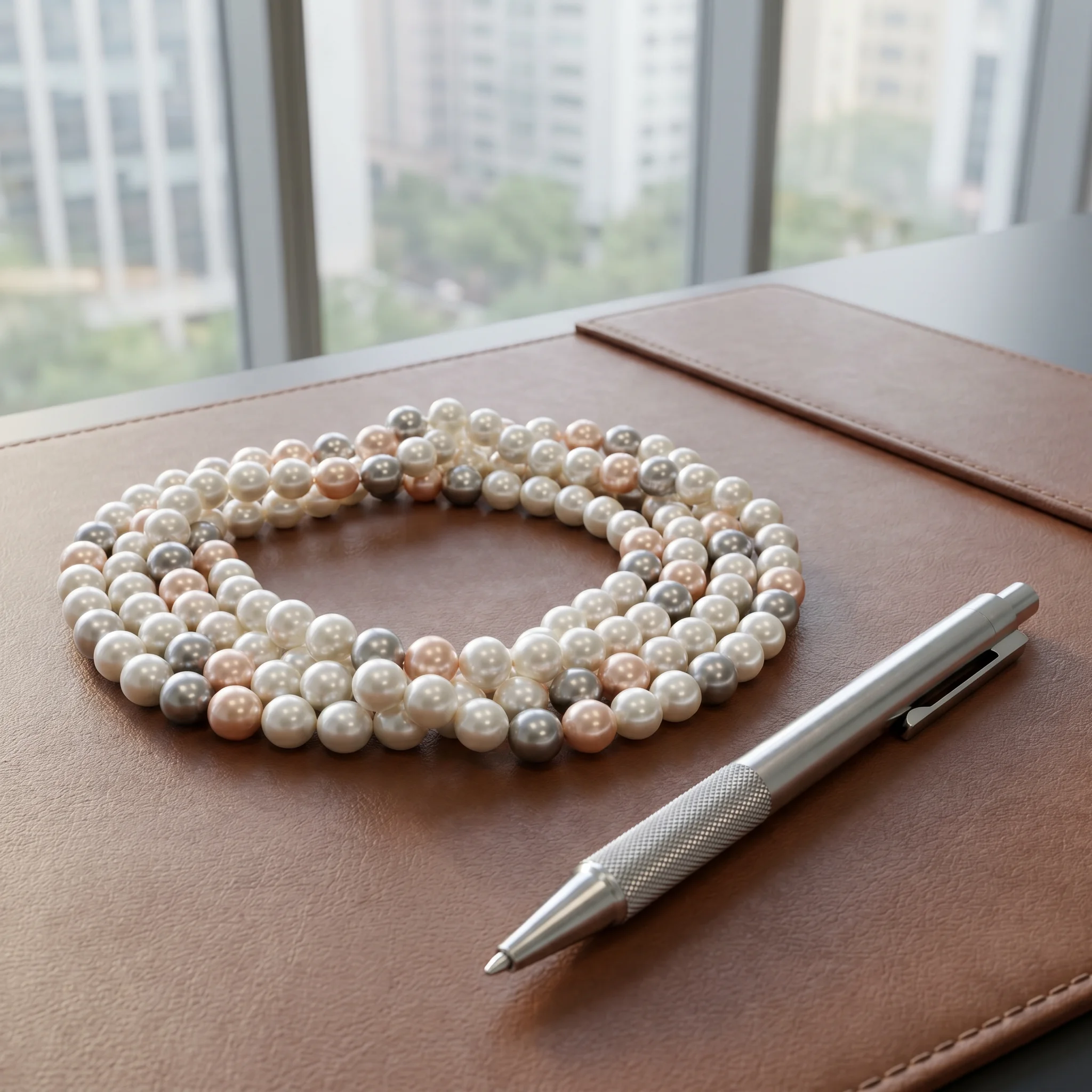 Natural South Sea Shell Pearl Necklace Fashion Sweater Chain Jewelry 8mm