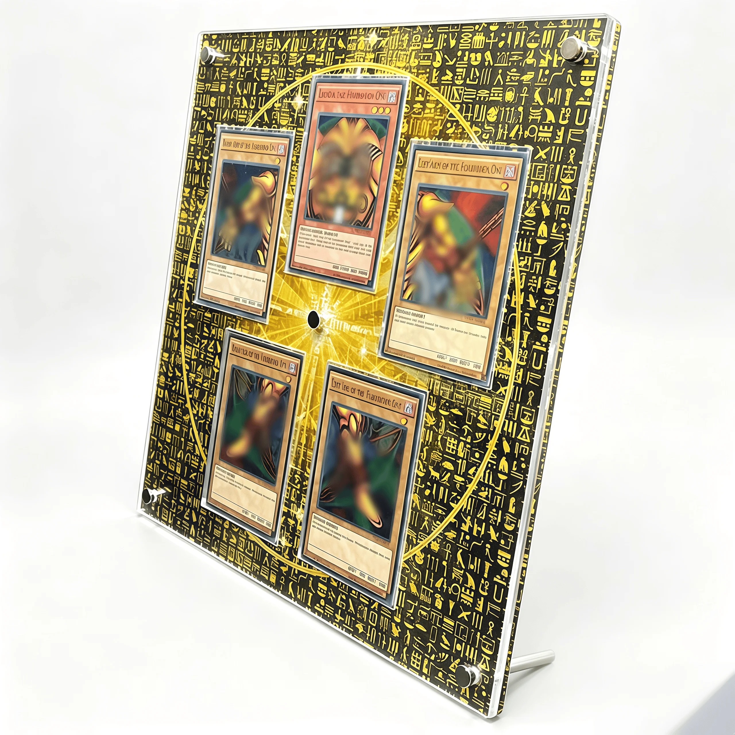 

Acrylic Card Brick Display Stand Yu Gi Oh Exodia The Forbidden One Ancient Egyptian Script Card Holder Collection Toy