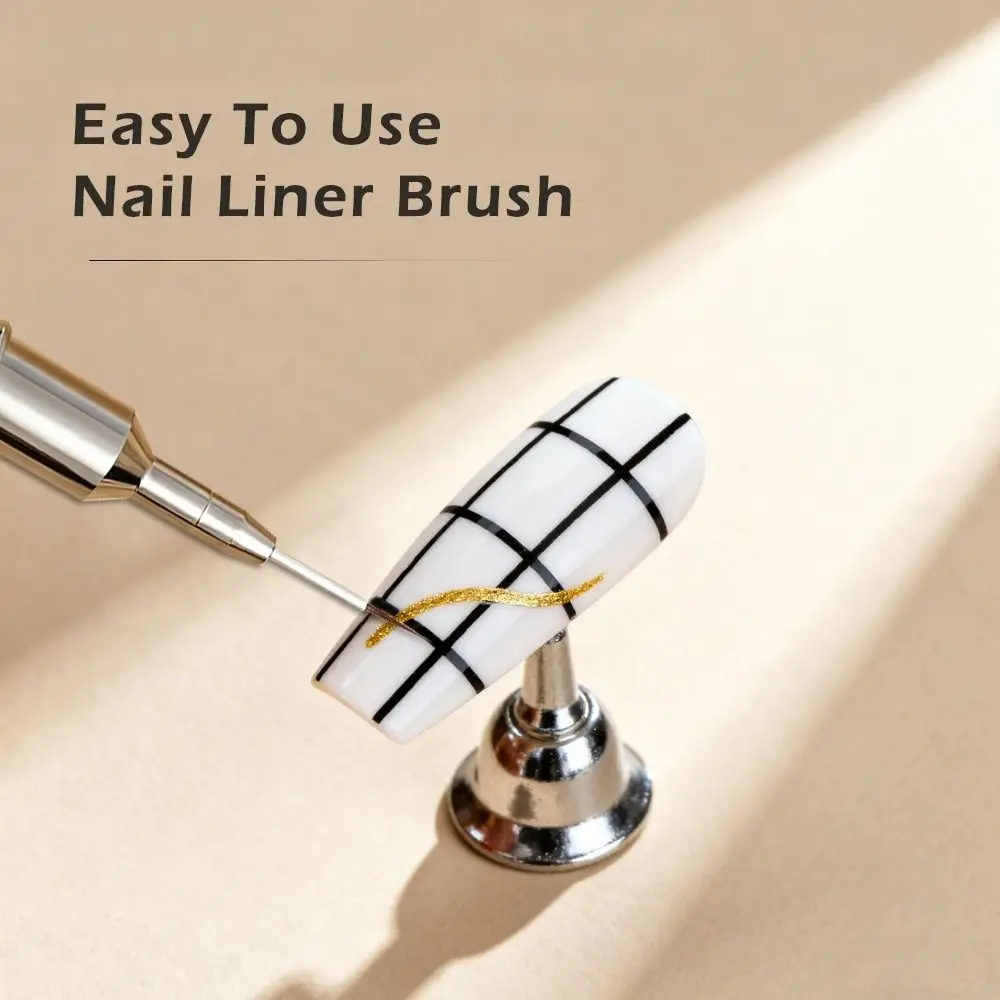 New 6/9/12/15/18mm Nail Liner Brush Sandalwood Pole Professional Fine Detail Nail Brush Nail Line Drawing Brush Nail Painting