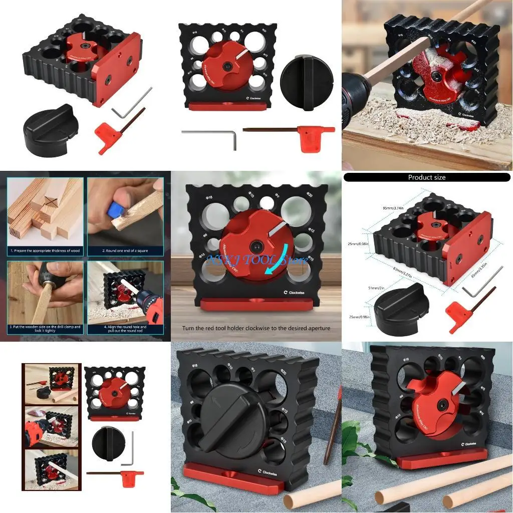 

L8RC Professional Dowel Making Jig Set, Metric Size for Efficient Rod Crafting