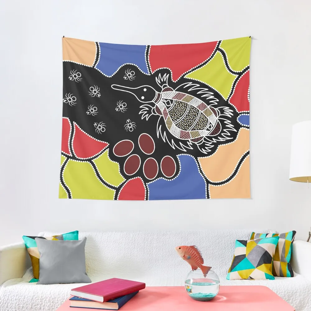 

Authentic Aboriginal Art - Echidna Dreaming (Ant Eater) Tapestry Room Decor Korean Style Room Decorating Aesthetic Tapestry