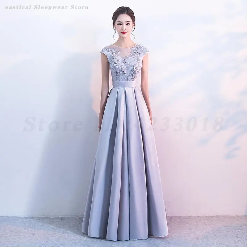 

Lace Up Evening Party Dress Satin Bridesmaid Dresses Graduation Christmas Wedding Party Gown Sexy Sleeveless Elegant Qipao