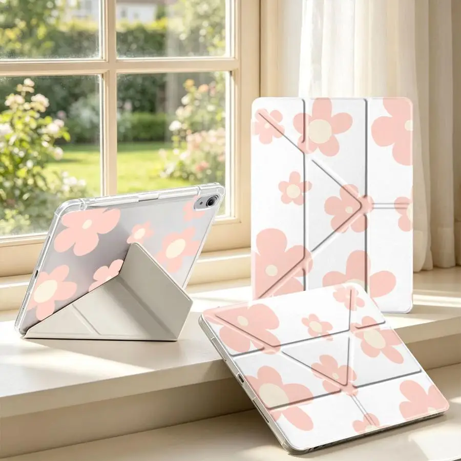 Soft Petals Tablet Case For Samsung Galaxy Tab S7 FE A9 Plus A8 A11 S10 Lite S9 Plus S8 With Pen Slot Cover