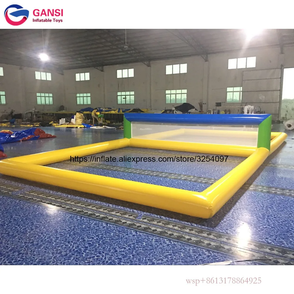 Large Pool Inflatable Volleyball Field / Inflatable Water Volleyball Court / Inflatable Tennis Court For Sport Games