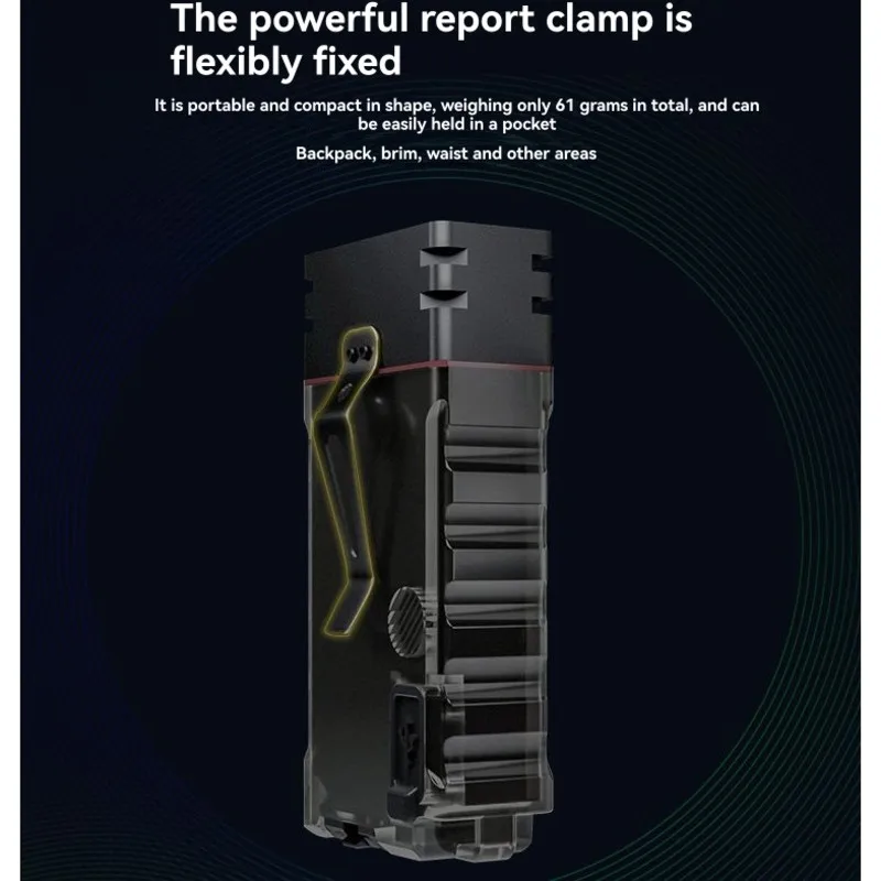 ABUI-ABS Material Multifunctional Mini Flashlight With 12-Mode Light Source, Arc Lighter& Emergency Alarm