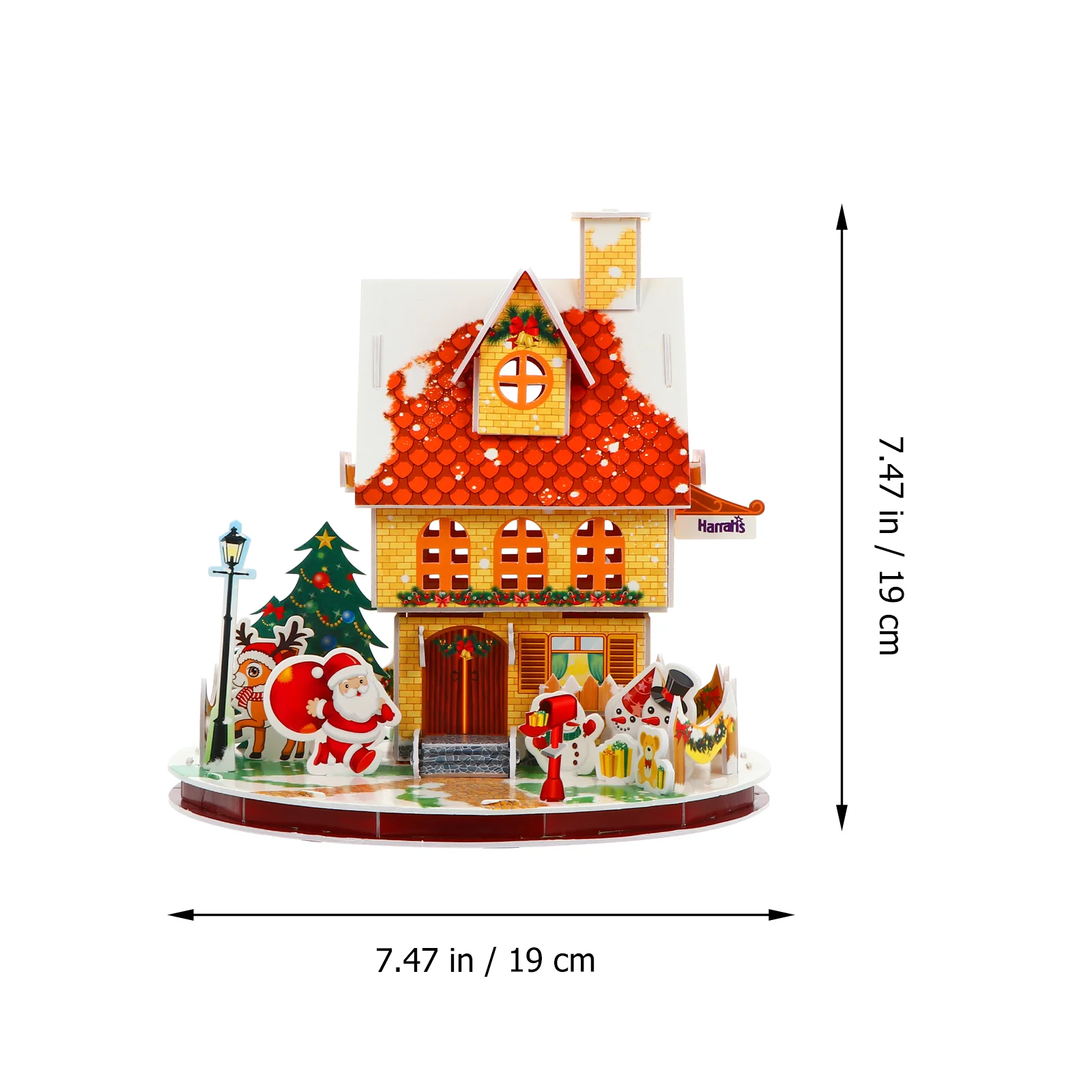 Christmas Cottage 3D House Puzzle Jigsaw Xmas Gift Kids Paper Cabin The Puzzles