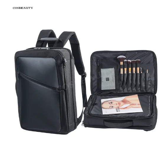 Women travel Cosmetic backpack Bag dresser beauty make up case professional cosmetician backpack bag Makeup artist backpack bag