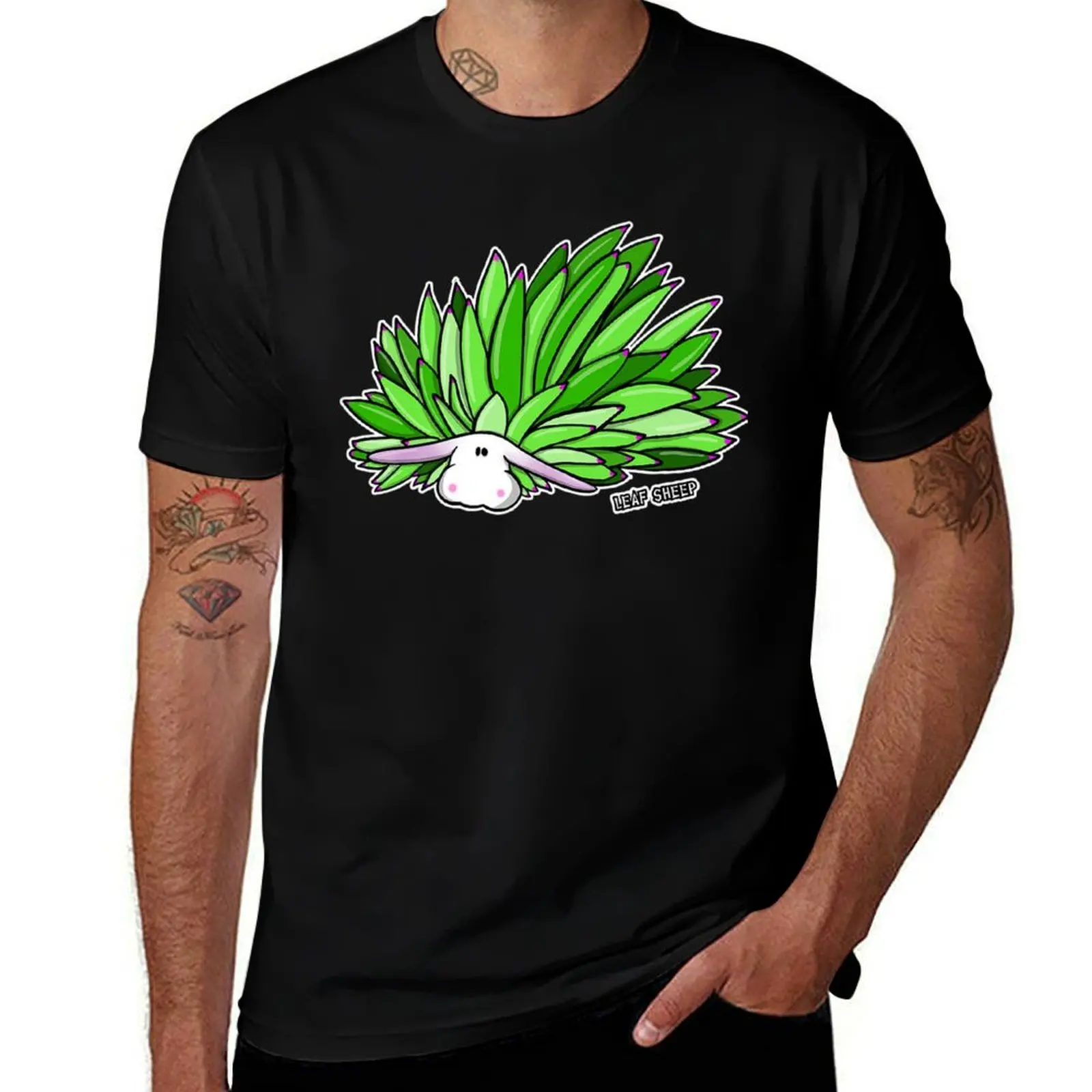 

Leaf Sheep Cute Ocean Sea Slug Costasiella Kuroshimae T-Shirt Minimalist Casual Short Sleeve Top