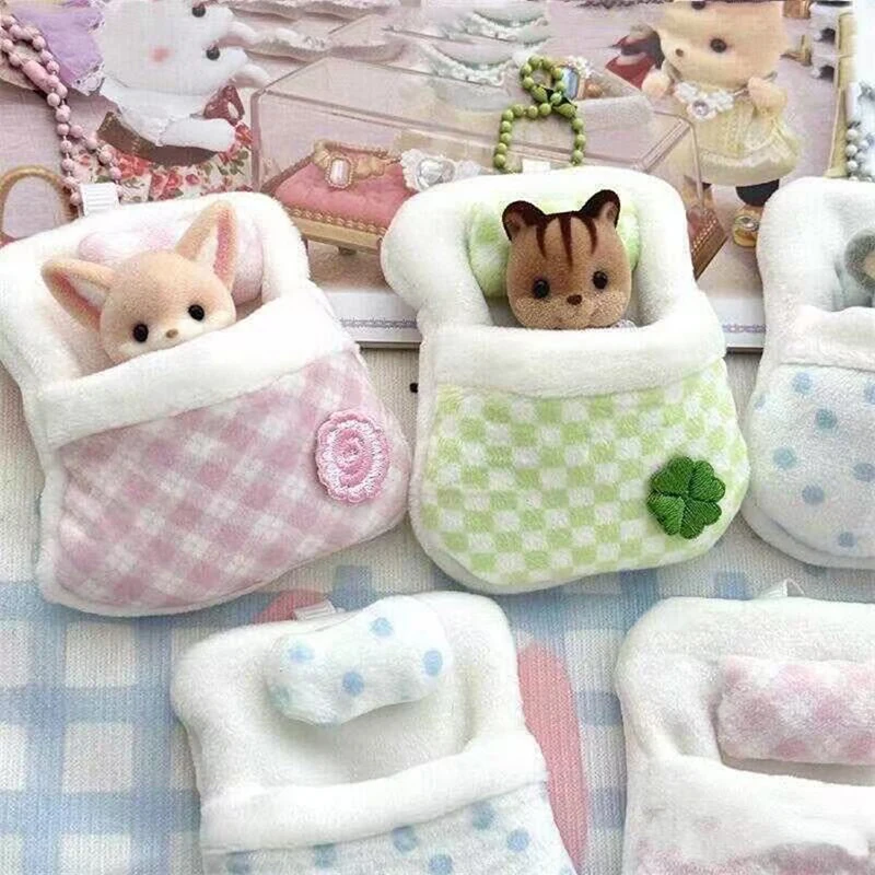 Saco de Armazenamento de Roupa para Bonecas Sylvanian Families: Saco de Dormir e Decoração de Quarto para Mini Bonecas - Novidade!