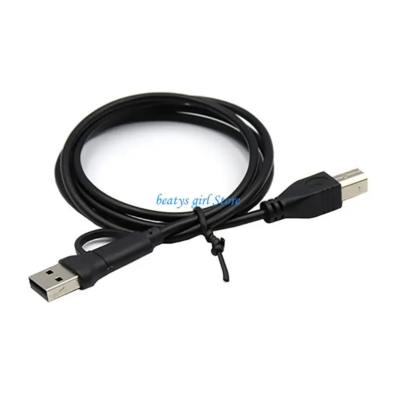 C7AB USB TypeC Male to USB Type-B Male Cable Printers Data Line Easy Connection