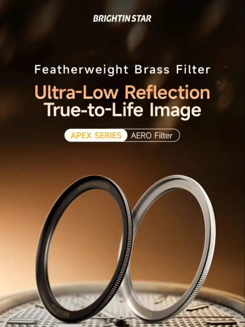 Brightin Star AERO Brass UV Filter do obiektywów 39/43/46/49/52/55/58/62/67/77/82mm Fujifilm Canon Sony Nikon Leica — zdjęcie produktu 7