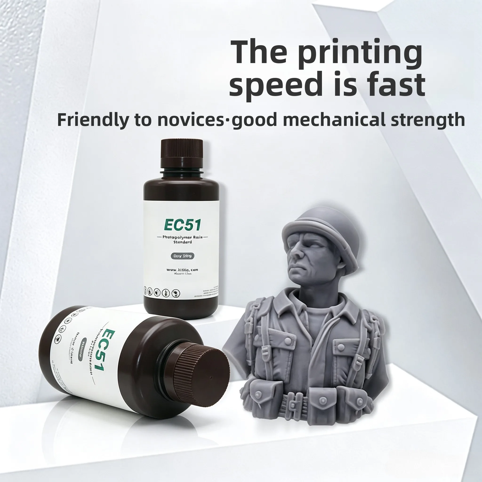 Fast Printing Rigid Photosensitive Resin High Success Rate Consumable for LCD DLP 405nm Light‑Cure 3D Printing Equipment