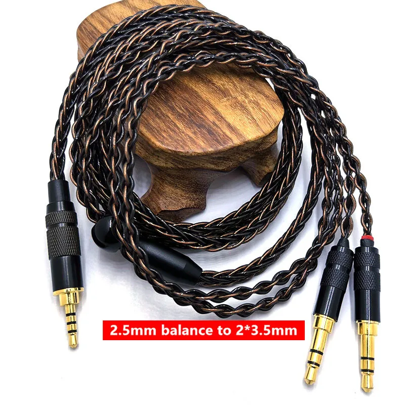 8 コア HE400SE ケーブル 3.5/2.5/4.4mm プラグ - 2* 3.5mm プラグ