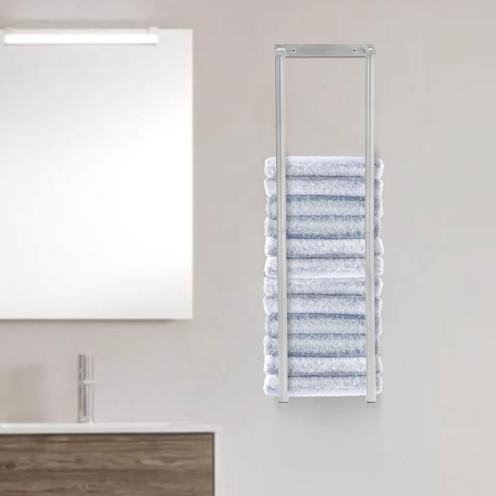

Towel Rack for Bathroom, Towel Storage Wall Mounted Bath Towel Holder