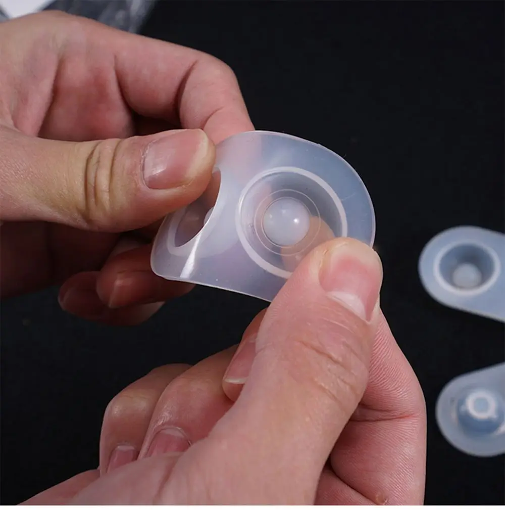 أدوات حرفية مصنوعة يدويًا بأحجام مختلفة، قالب صب السيليكون، قالب عيون نصف دائري، ملحقات مقل العيون