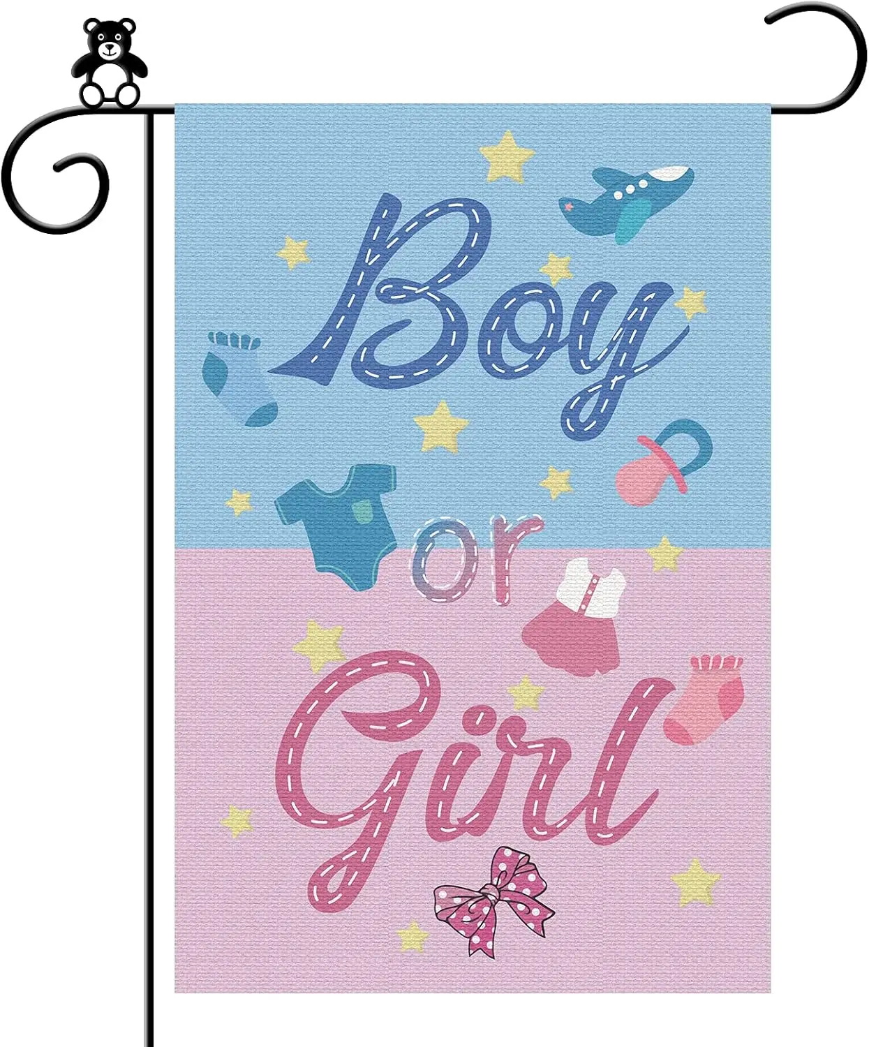 Maicaiffe Boy or Girl Garden Flag - Baby Shower Garden Flag - Baby Shower/Gender Reveal/Welcome Baby Party Lawn Yard Sign, O uui