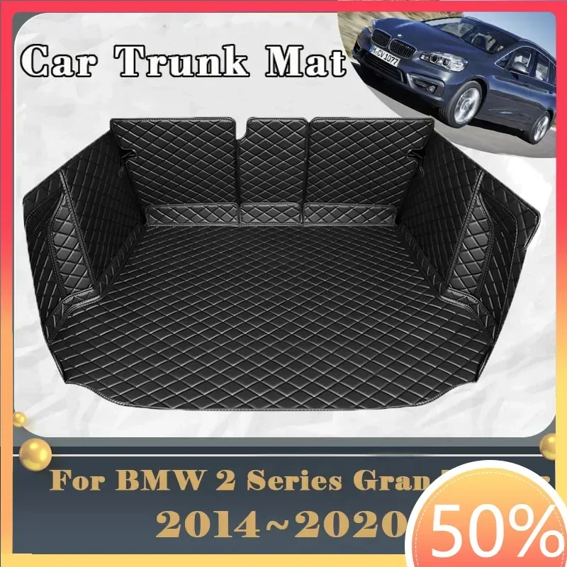 Car Trunk Mat For BMW 2 Series Gran Tourer F46 2015~2020 5seat Dirt-resistant Fully Trunk Mat Rear Cargo Tray Car Accessories