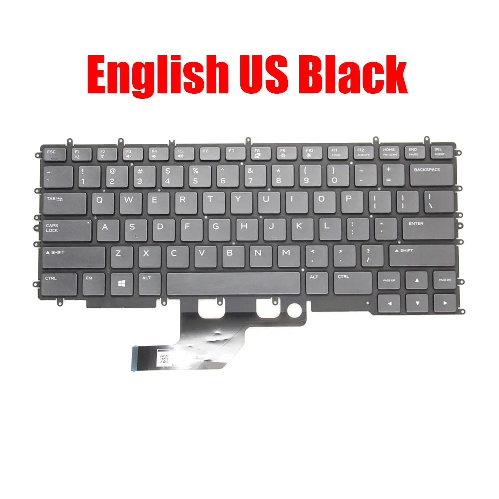 

US Laptop Keyboard For DELL G7 15 7500 P100F001 012PWM 12PWM NSK-QTCBU 01 English Black With Backlit New