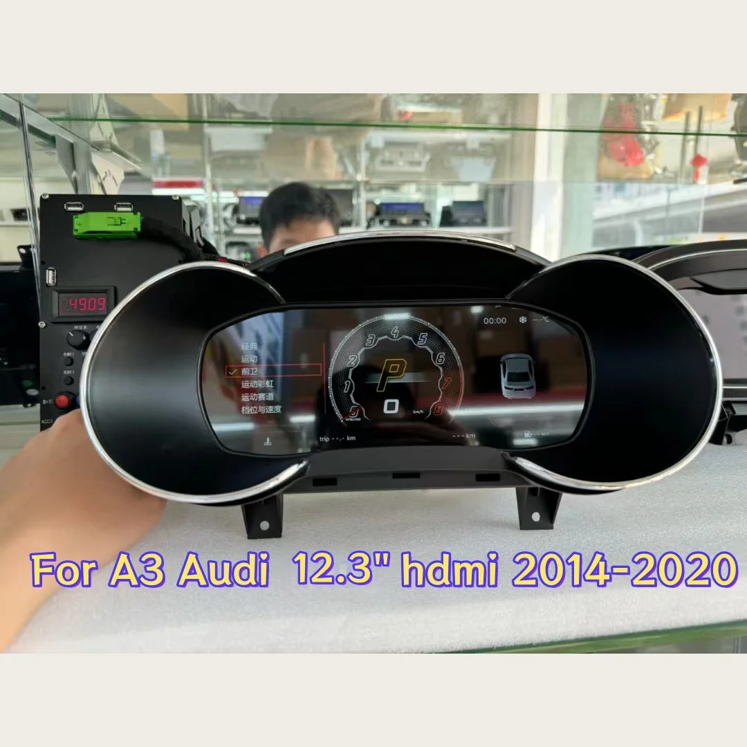 

GZ 12.3 Inch Odometer Screen For Audi A3 2014-2020 Digital Cluster Speed Meter Car Dashboard Instrument Linux Virtual Cockpit