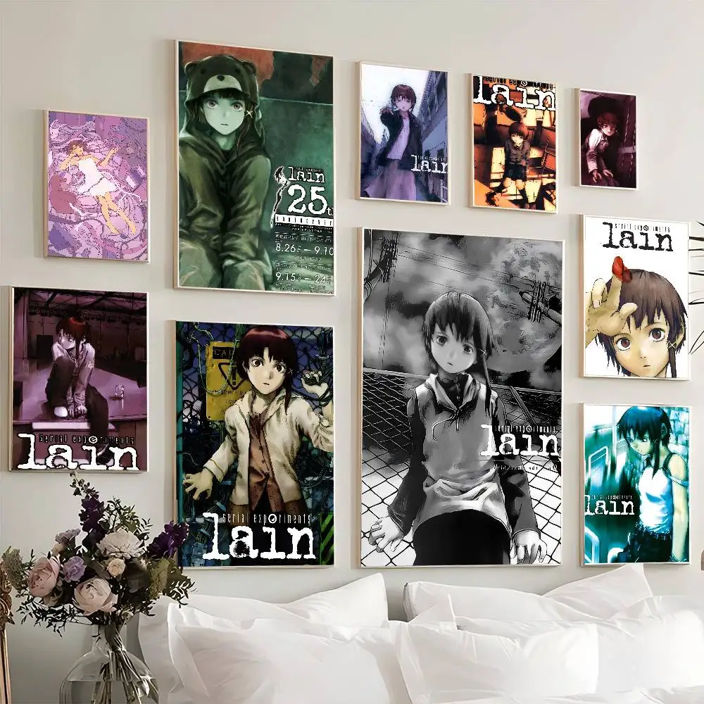 Poster serial Experiments Lain con stampa artistica su tela