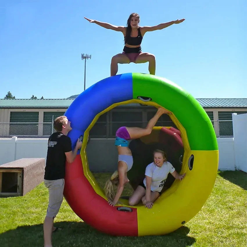 

High Quality Fitness Wheel Gymnastics Wheel Inflatable Yoga Fitness Trampoline Inflatable Fitness Wheel