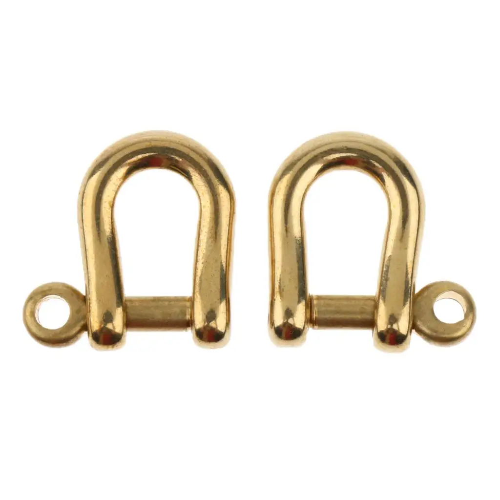 2x Brass Shackle Anchor Shackle for Survival Rope Paracordaa Bracelet