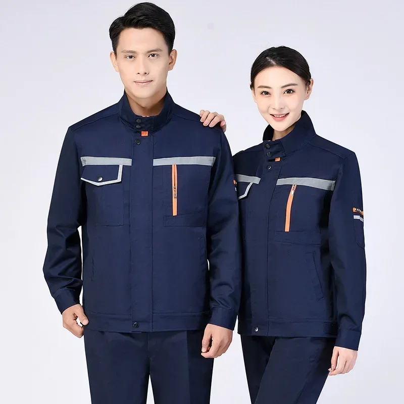 2024 New Working Suit For Men Women Reflective Safety Workwear Factory Workshop Uniforms Workers Labors Coveralls Jacket Pants4x