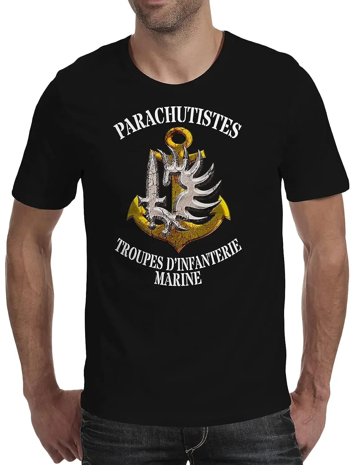 Parachutistes Troupes D'infanterie De Marine Military T-shirt Short Sleeve Casual Cotton O-Neck Summer Shirts