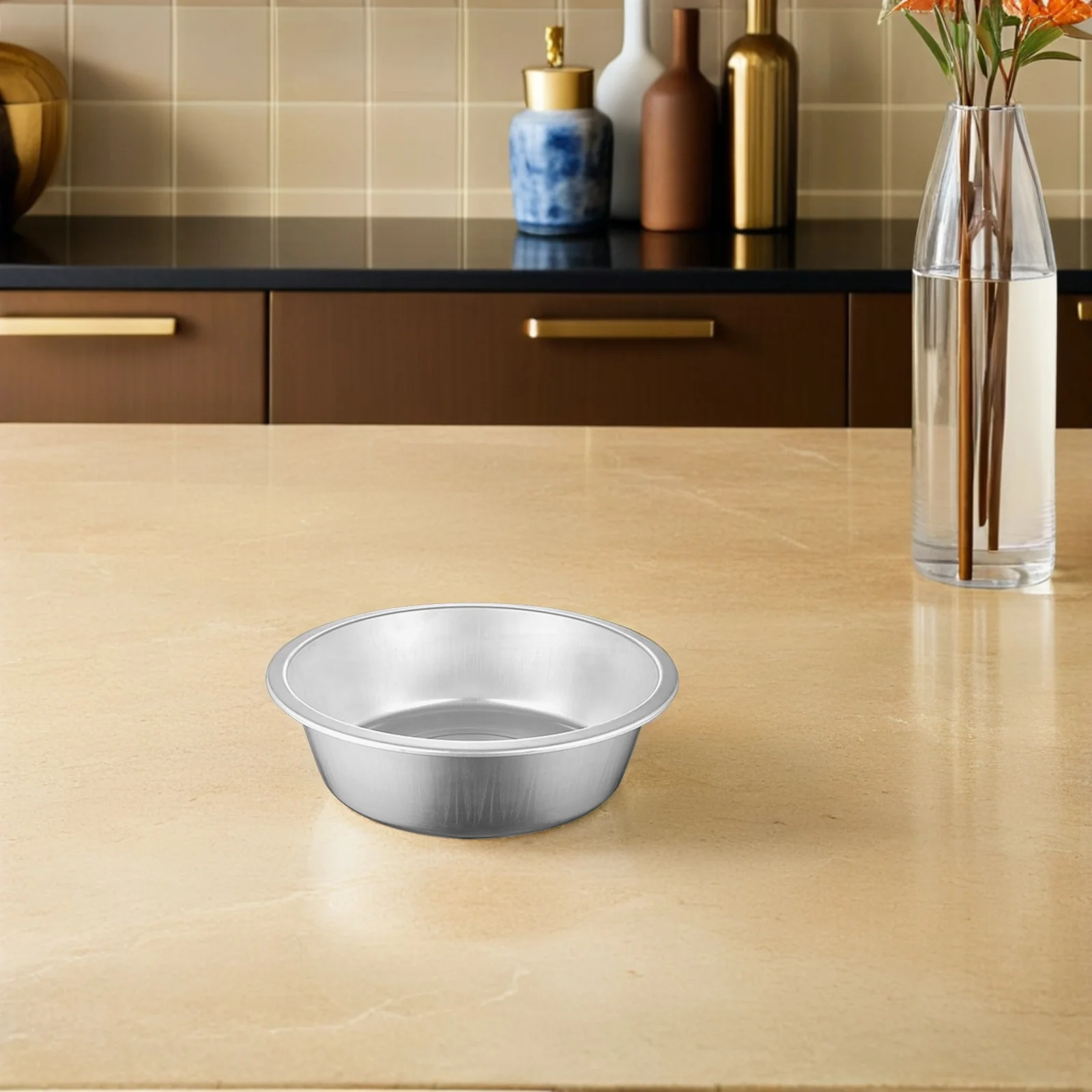 

Thickened Aluminum Basin 30Cm Kitchen Washing Basin For Fruit Vegetable Rice Salad Mixing Home Party Use