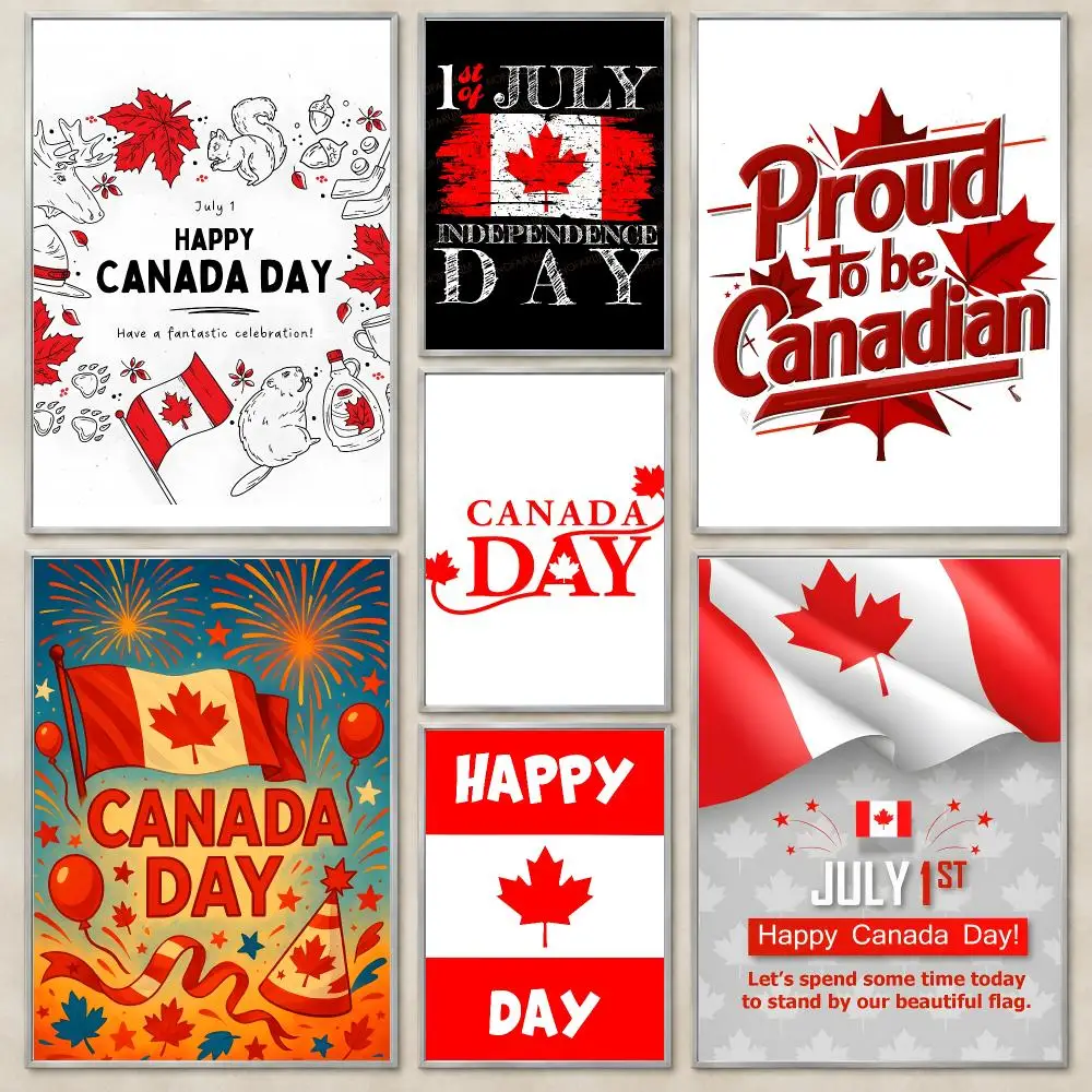 Festive Holiday C-Canada Day Poster Self-Adhesive Wall Art HD Print For Dorm Teen Room Decor Gift