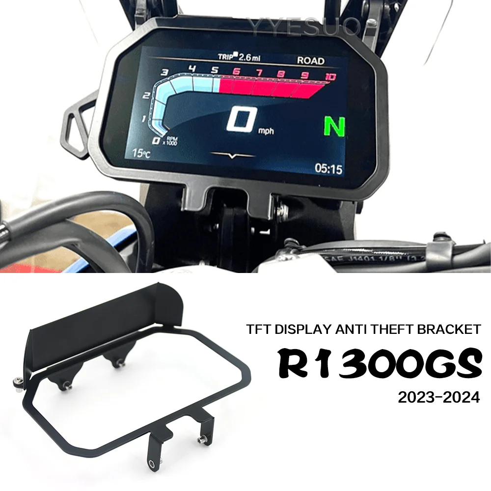 for BMW R1300GS R 1300 GS Accessories TFT Display Anti Theft Bracket With Sun Visor GS1300 Instrument Protection Cover R1300GS