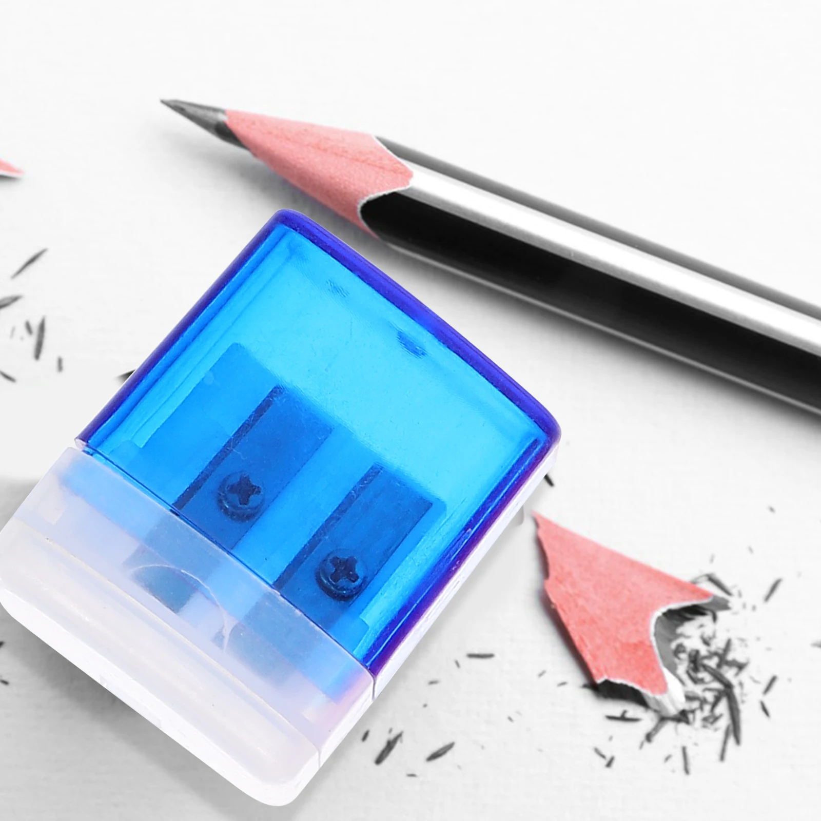 

12Pcs Manual Pencil Sharpener Stationery Portable Small Sharpener for Classroom Home Office Multi-Functional Lightweight Plastic