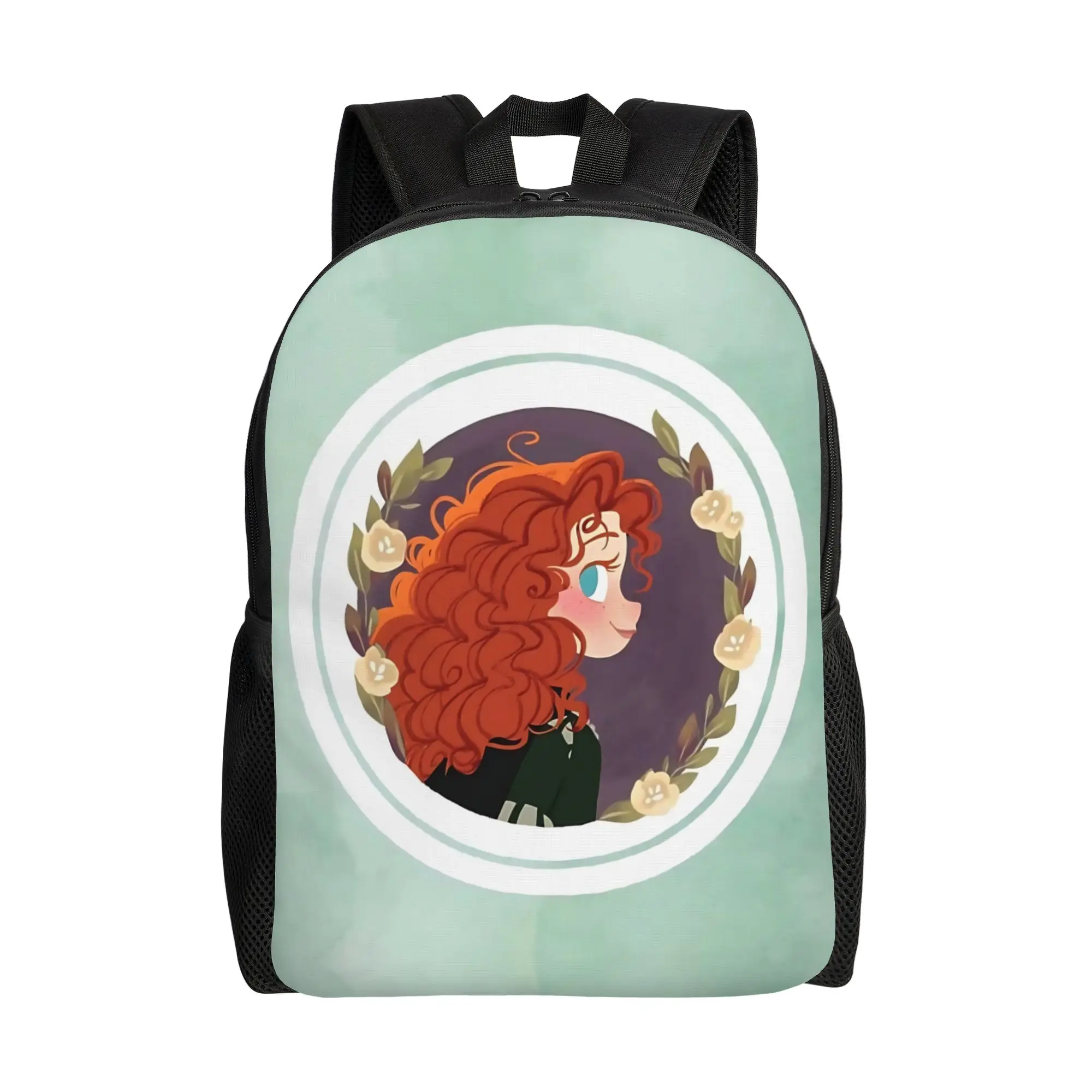 

1PC Backpack Disney Cartoon Animation Daypack Brave Merida avatar Portable For Work Office Sturdy Shoulder Rucksack