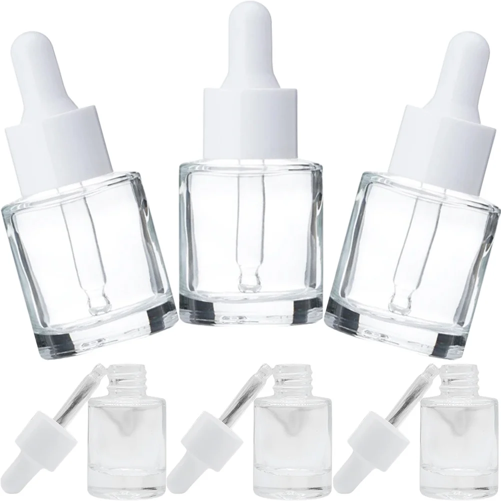 

6Pcs Small Essential Oil Bottles with Dropper Glass Sample Vials Reusable Portable Dispenser for Cosmetics Tinctures Hair Beard