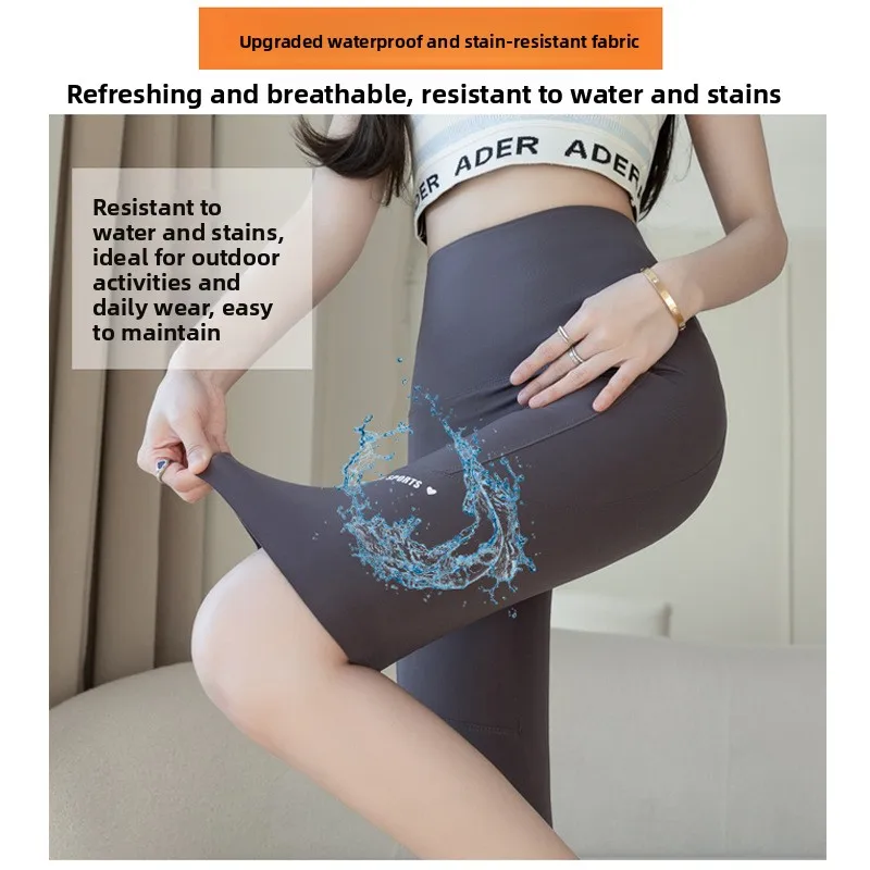 Spodnie do jogi z arkusza skóry o długości do połowy uda dla kobiet plus size, spodnie rowerowe, cienka odzież wierzchnia, wysoki stan, mieszanka nylonu, składane.